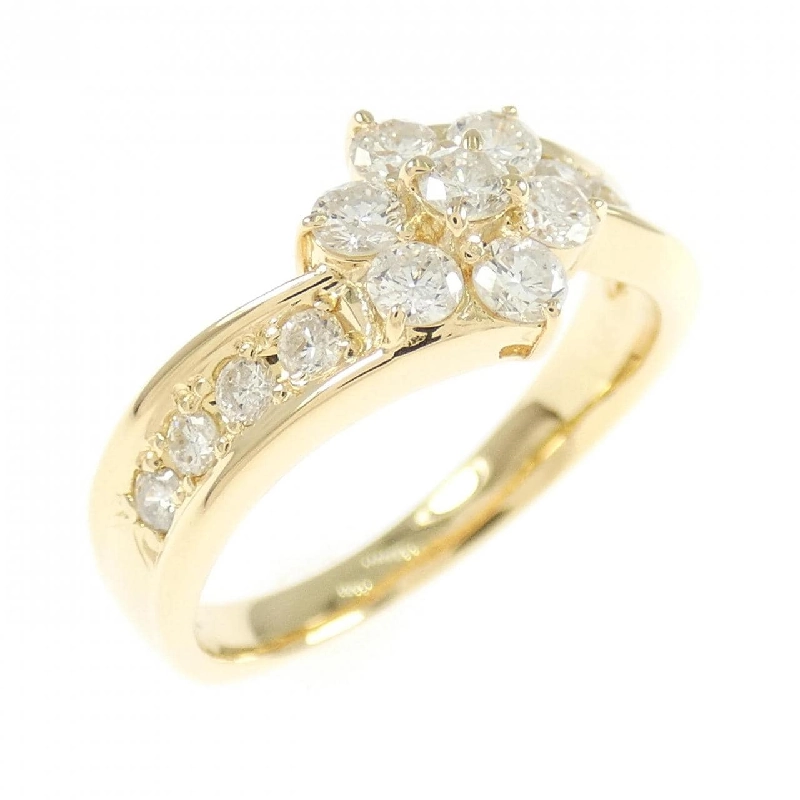 Nhẫn kim cương hoa K18YG 0.55CT 668086