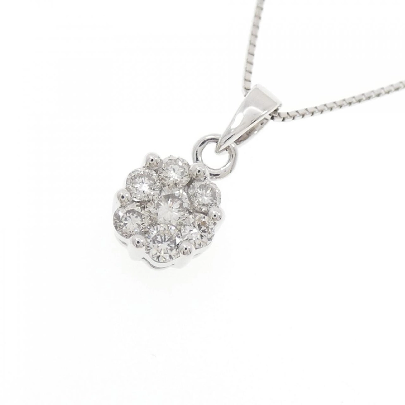 K18WG Hoa Đá Kim Cương Dây Chuyền 0.50CT - Hàng hiệu Chính hãng 861388