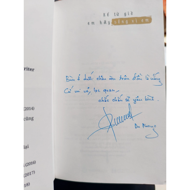 Kể từ giờ em hãy sống vì em, có chữ kí 🌱 501725