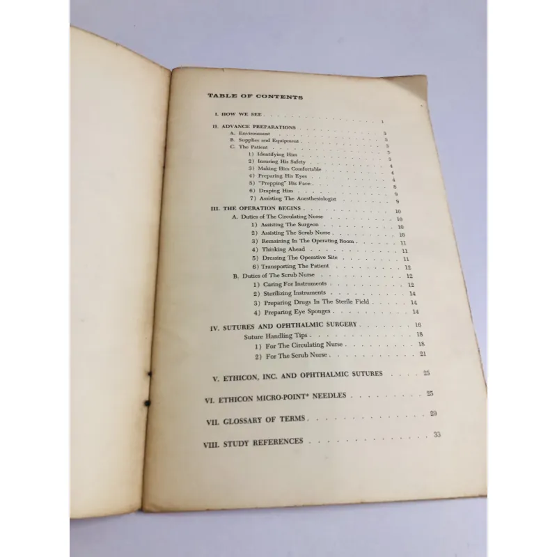 NURSING CARE OF THE PATIENT IN OPHTHALMIC SURGERY – ETHICON 756239