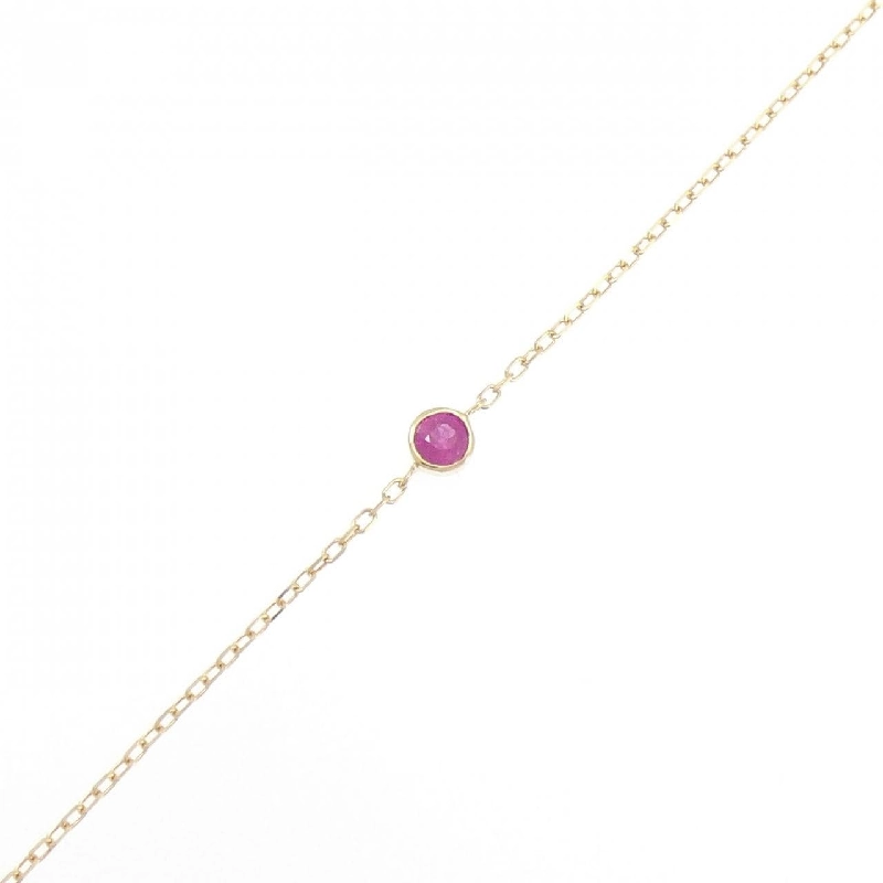 K18YG Vòng tay Ruby - Hàng hiệu Chính hãng 873910