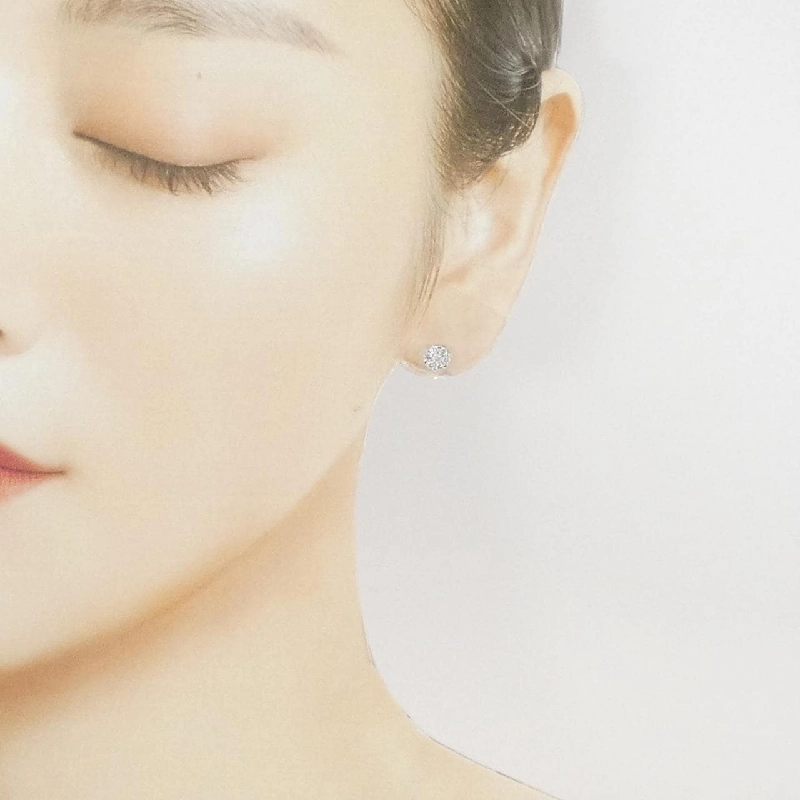 K18WG Bông tai hoa kim cương 0.34CT - Hàng hiệu Chính hãng 863867