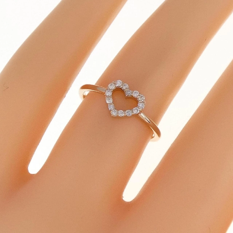 Nhẫn kim cương hình trái tim K18PG 0.10CT 672899