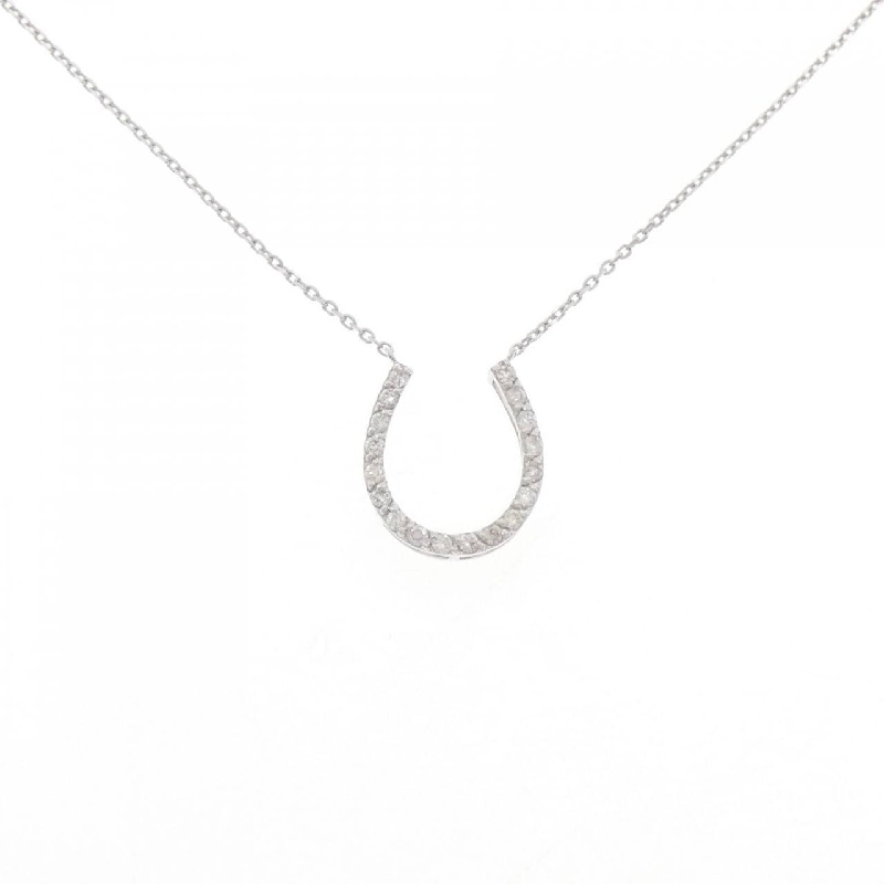 K18WG Móng ngựa Dây chuyền kim cương 0.14CT - Hàng hiệu Chính hãng 858283