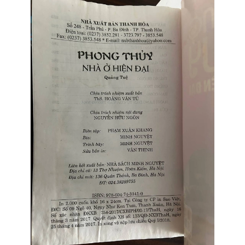 Phong Thủy Nhà Ở Hiện Đại - Nhiều tác giả (Nhà sách Minh Nguyệt) 1008170
