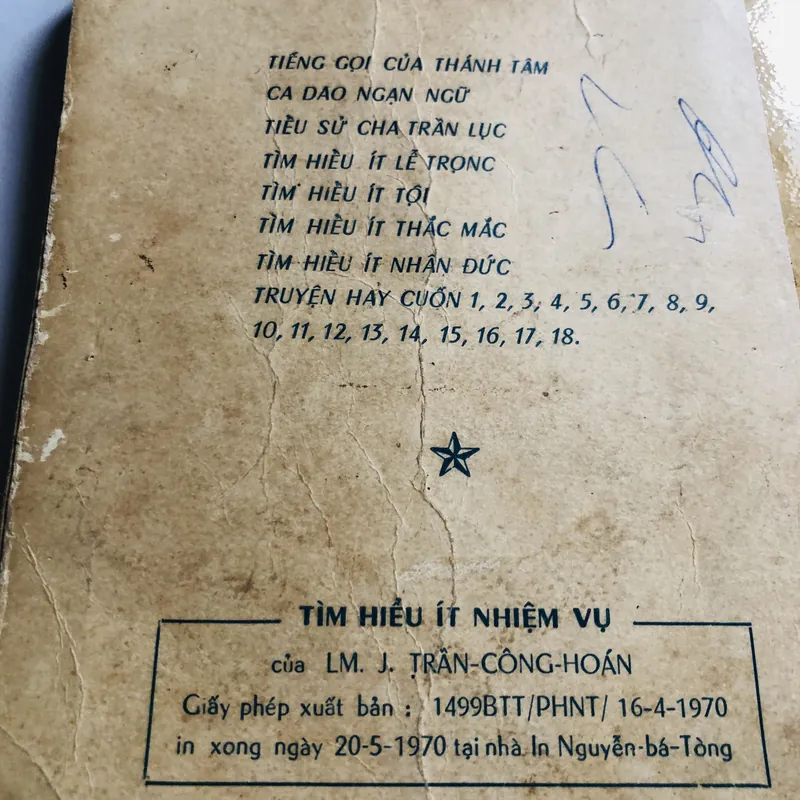 Sách xưa về Đạo Công Giáo  TÌM HIỂU ÍT NHIỆM VỤ ( L.M J. TRẦN CÔNG HOÁN) 571069