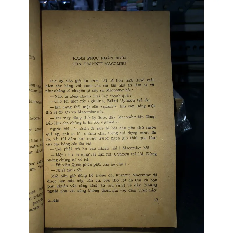 Hạnh phúc ngắn ngủi của Franxit Macombơ - Ernest Hemingway 786900