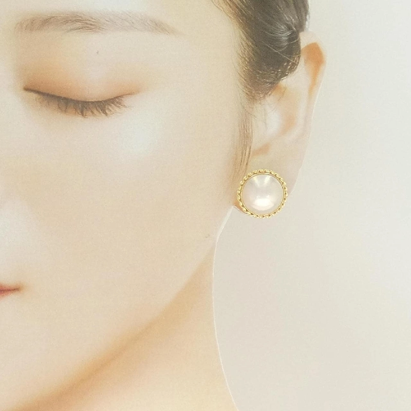 K18YG Mabe Pearl Earrings - Hàng hiệu Authentic 867919