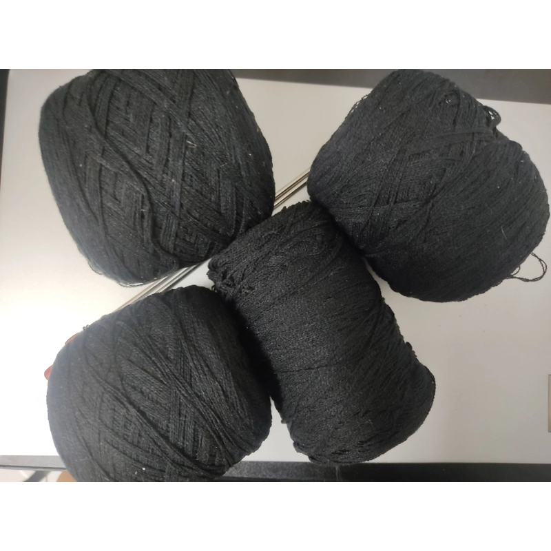 4 cuộn len màu đen 2 sợi + que đan (như hình) 452258