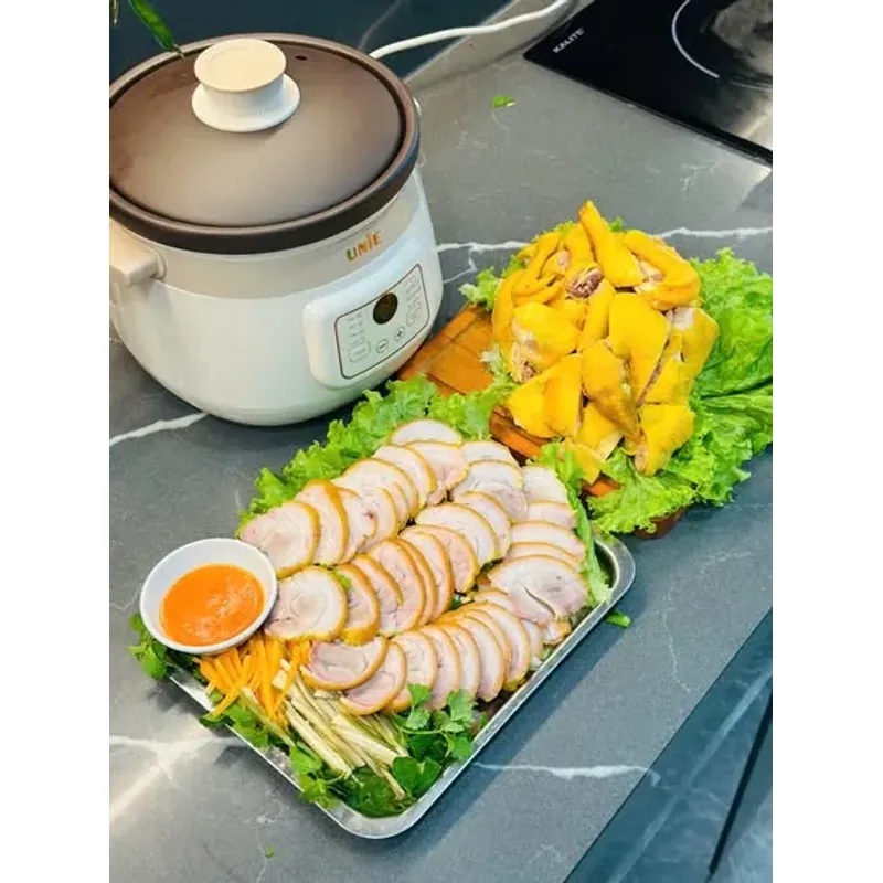 Nồi kho hầm đa năng UNIE USC308 dung tích 3L, lòng nồi gốm tử sa, 8 chức năng kho hầm 798259