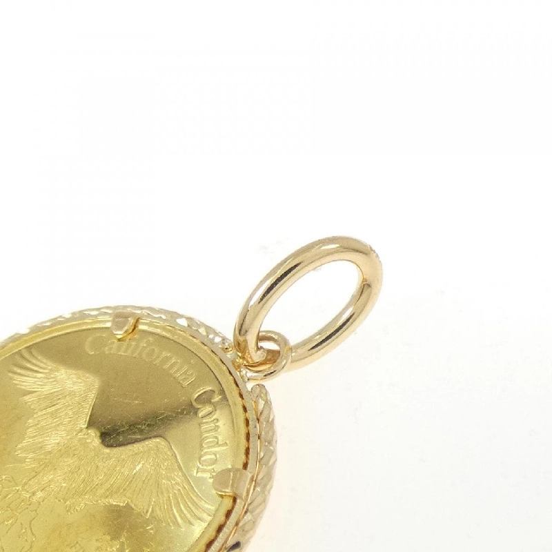 K18YG(枠) Đồng xu Mặt dây chuyền - Hàng hiệu Authentic 864391