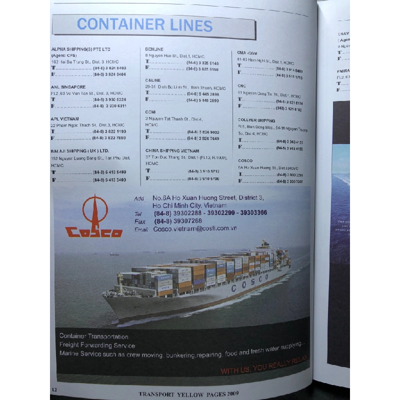 Transport Yellow Pages 2009 Vietnam shipper mới 85% bẩn nhẹ HPB0108 GIÁO TRÌNH, CHUYÊN MÔN 194265