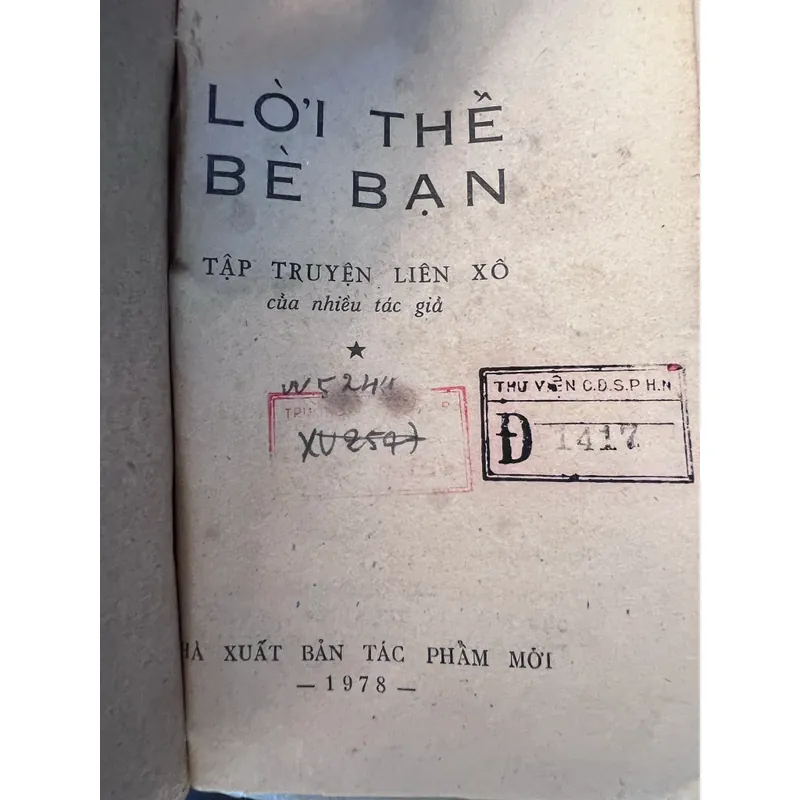Lời thề bè bạn (tập truyện Liên-Xô, xb 1978) 600630