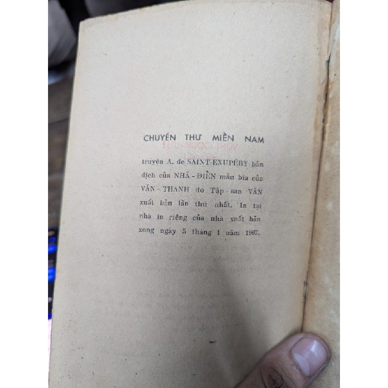 Chuyến thư miền nam - Antoine De Saint Exupery ( bản dịch của Nhã Điền ) 740250
