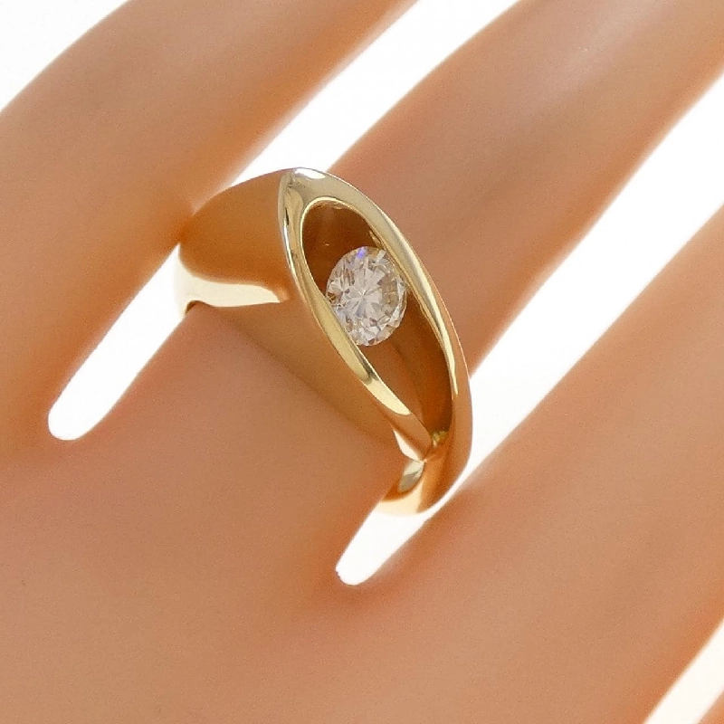 Nhẫn kim cương K18YG 0.454CT - Hàng hiệu Authentic 850922