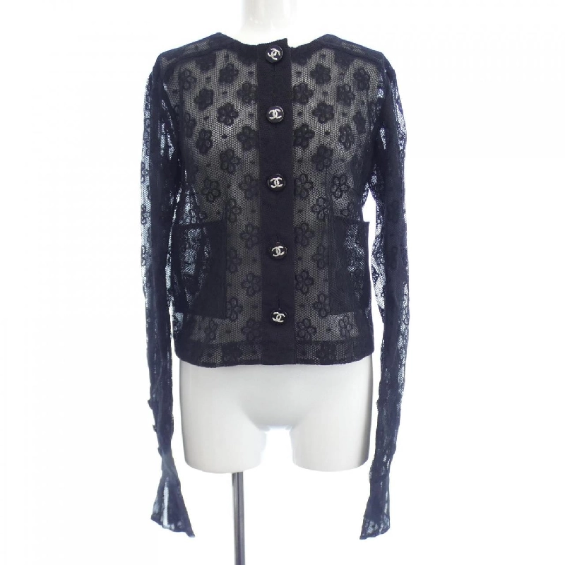 【Khuyến mãi】Áo khoác không cổ CHANEL 643785