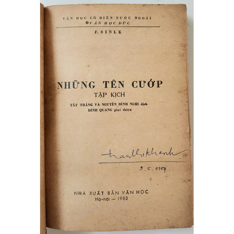 Vở bi kịch kinh điển của F. Sinle (Friedrich Schiller): NHỮNG TÊN CƯỚP (386 trang) 718986