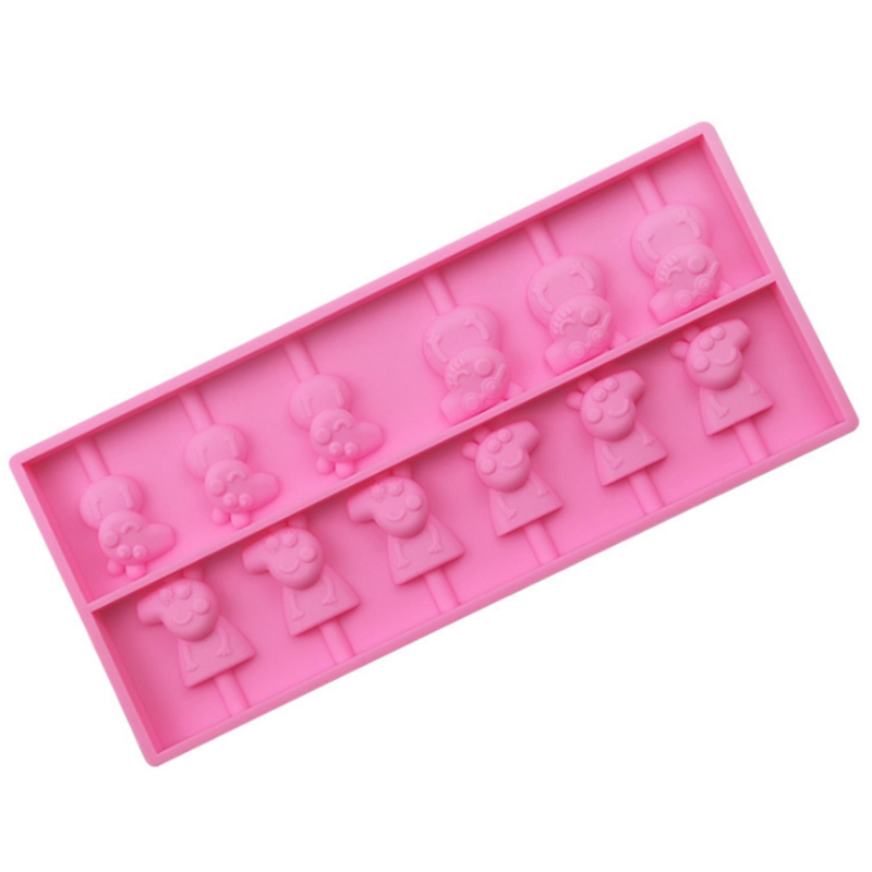 Khuôn silicon làm rau câu, kẹo dẻo, socola 12 heo con Cute Peppa - Mã số 1038 336053