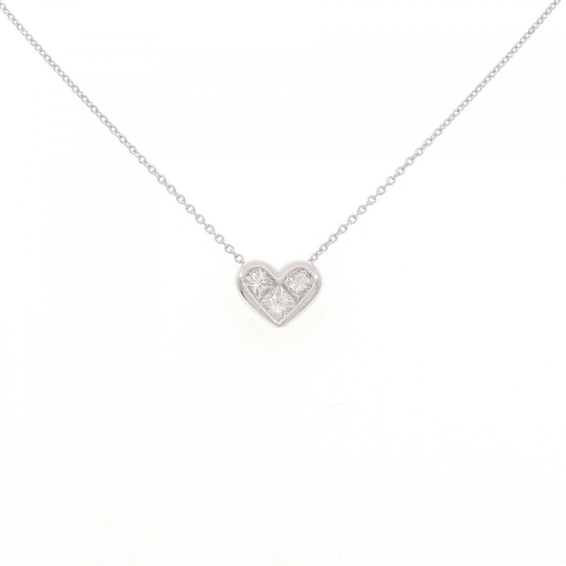 K18WG Dây chuyền kim cương hình trái tim 0.50CT - Hàng hiệu Chính hãng 867892