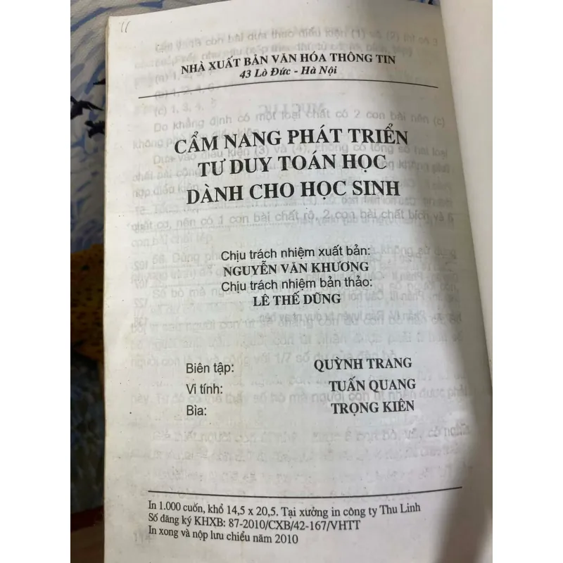 Cẩm Nang Phát Triển Tư Duy Toán Học Dành Cho Học Sinh 957259