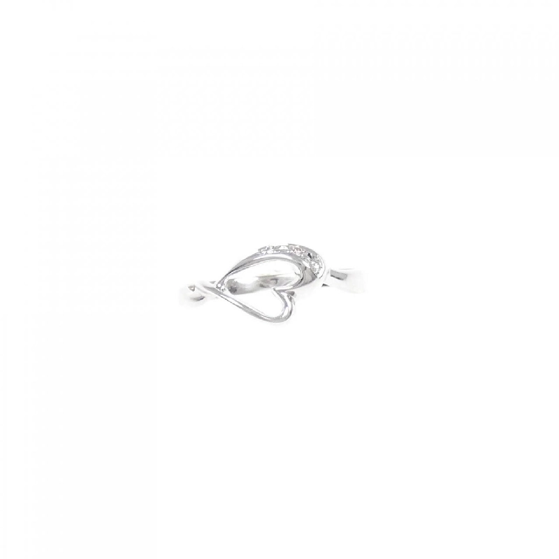 Nhẫn kim cương hình trái tim K18WG 0.01CT 672584