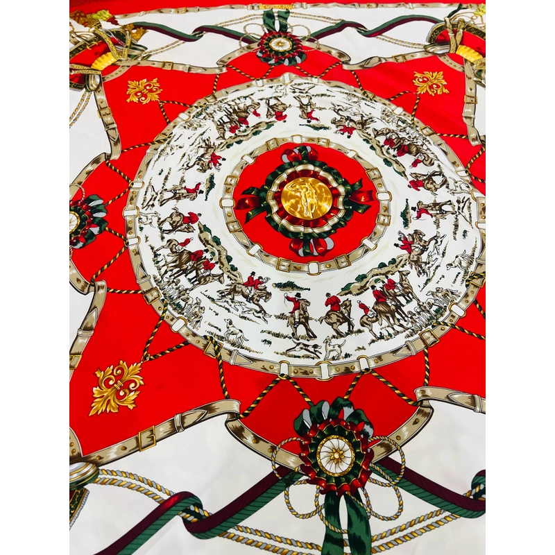 Polo Club silk scarf  88cm x 88cm Like new  100% SETA-SOIDE SEIDE Made in JAPAN  278146