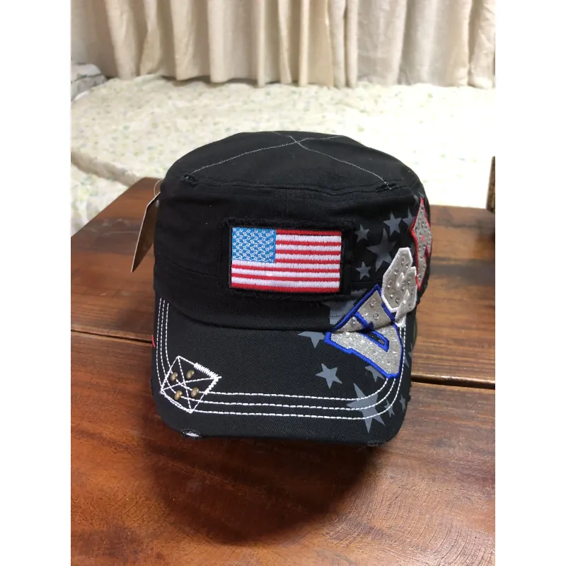 Nón kiểu chóp vuông đen hoạ tiêt thêu tay - xuất khẩu xịn - ship ngẫu nhiên. 520078