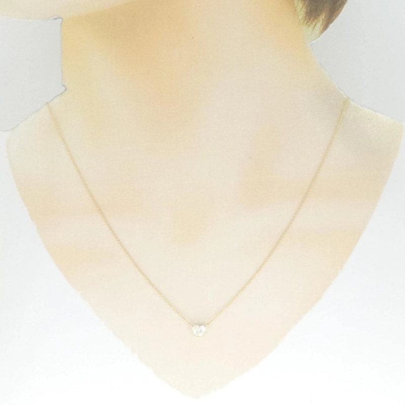 K18YG Dây chuyền kim cương 0.352CT H SI2 hình trái tim - Hàng hiệu Chính hãng 874871