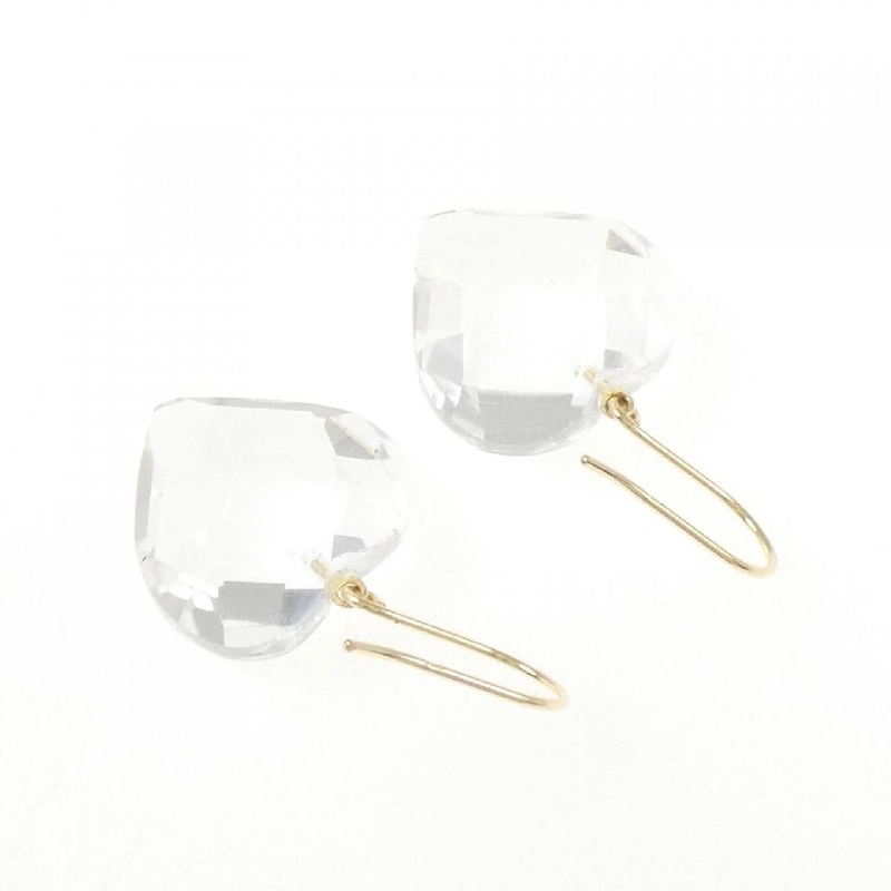 K18YG Bông tai đá quý hình trái tim - Hàng hiệu Chính hãng 868182