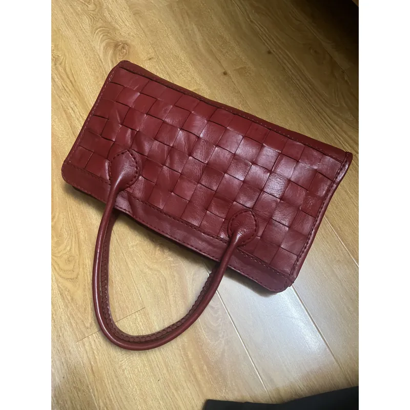 Túi tote nữ sz 37*20*10 da thật đan 2hand 934530