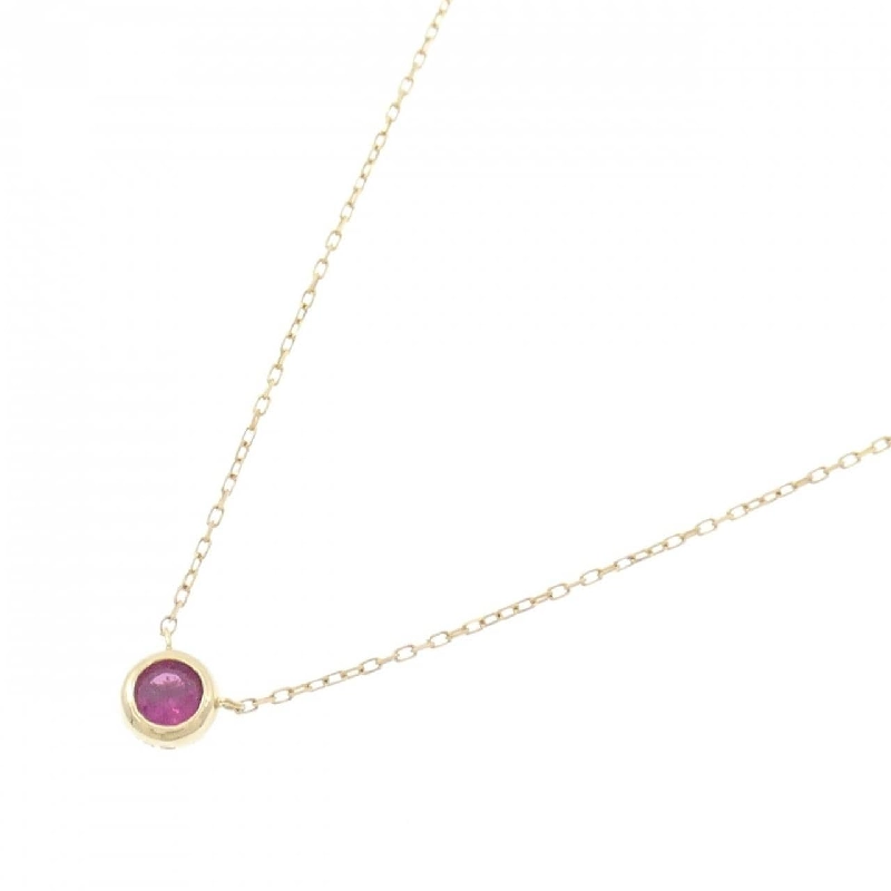 K18YG Dây chuyền Ruby - Hàng hiệu Chính hãng 856404