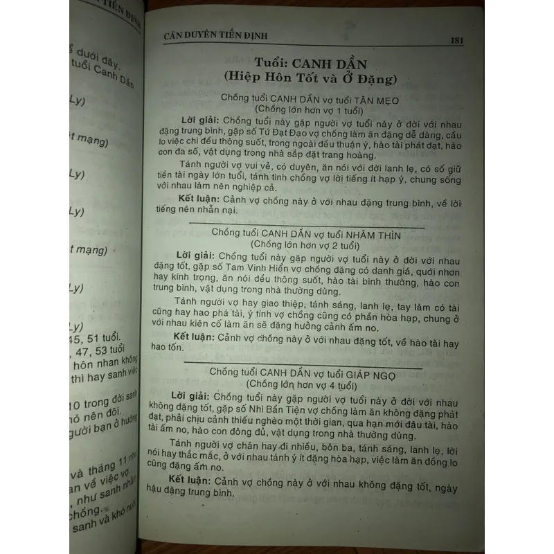 Sách xem tuổi vợ chồng - Căn Duyên Tiền Định 701592
