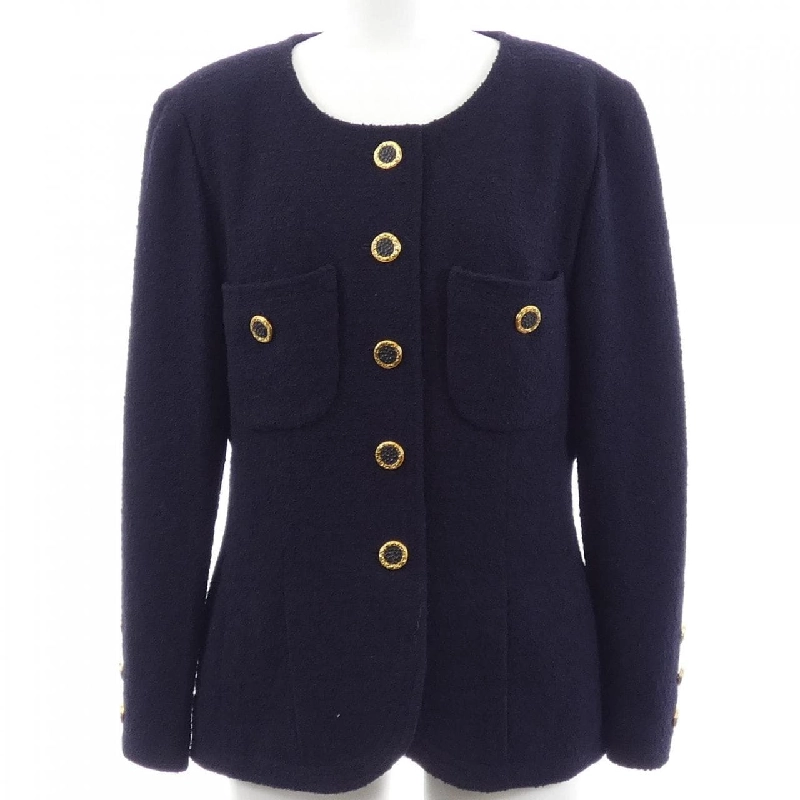 Áo khoác không cổ CHANEL - Hàng hiệu Authentic 823163