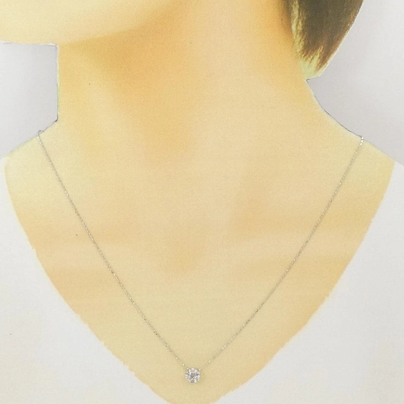 Dây chuyền kim cương K18WG 0.3CT - Hàng hiệu Chính hãng 858567