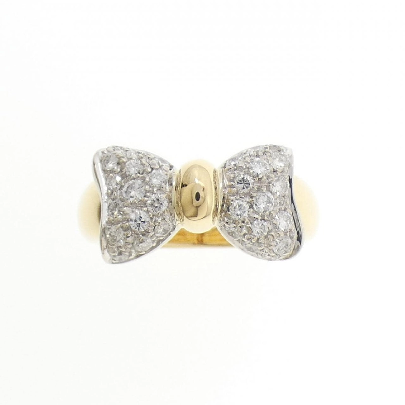 Nhẫn kim cương 750YG/750WG hình ruy băng 0.52CT - Hàng hiệu chính hãng 848562