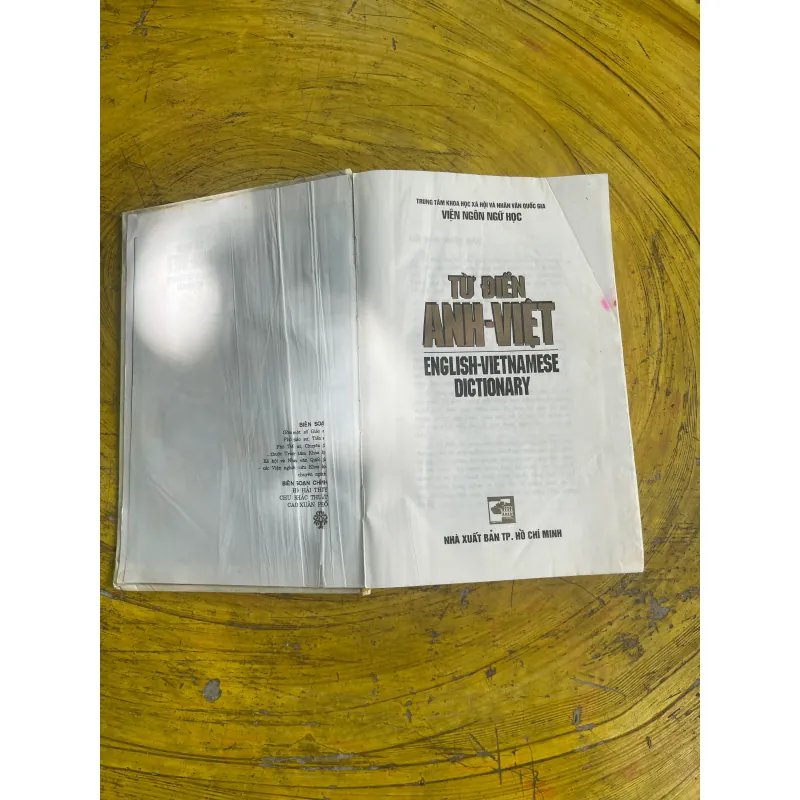 TỪ ĐIỂN ANH - VIỆT ENGLISH- VIETNAMESE DICTIONARY 1995(c) 730735