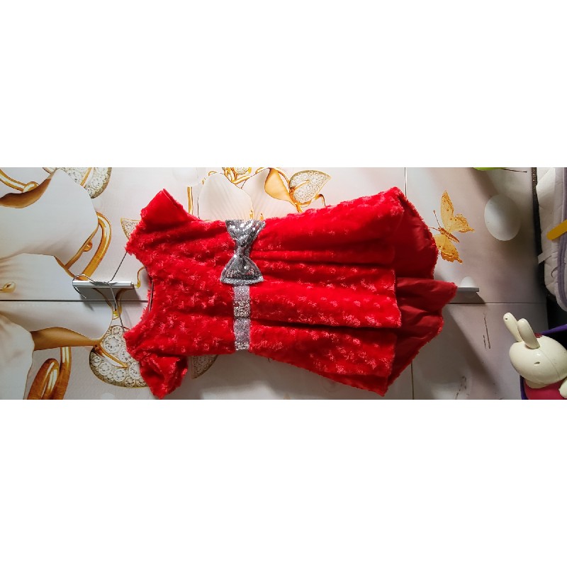 Đầm đỏ giáng sinh cho bé gái 14217