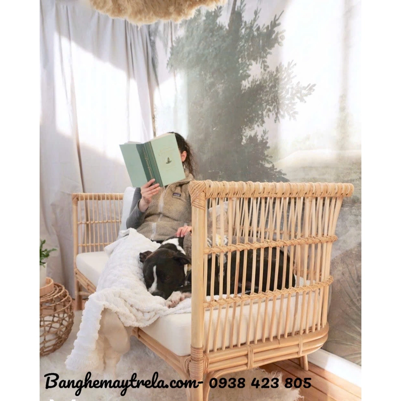 Ghế sofa mây phòng khách hiện đại đơn giản 444006