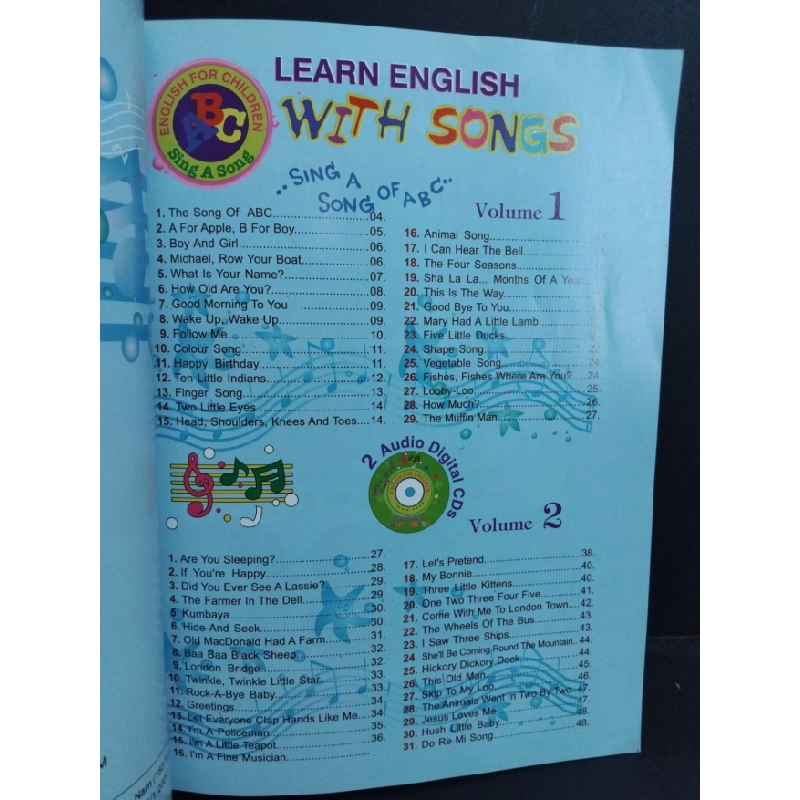 [Phiên Chợ Sách Cũ] Sing A Song Of Abc Learn English With Songs - Thành Nam 0712 334769