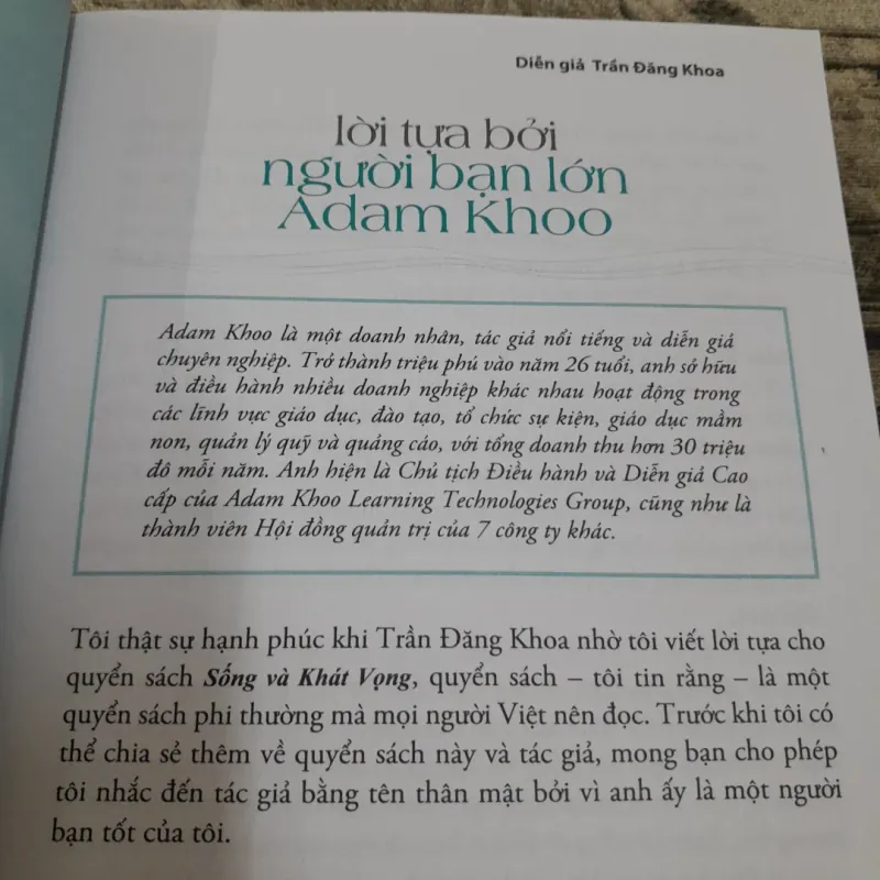 Diễn giả TRẦN ĐĂNG KHOA- SỐNG VÀ KHÁT VỌNG.  762718