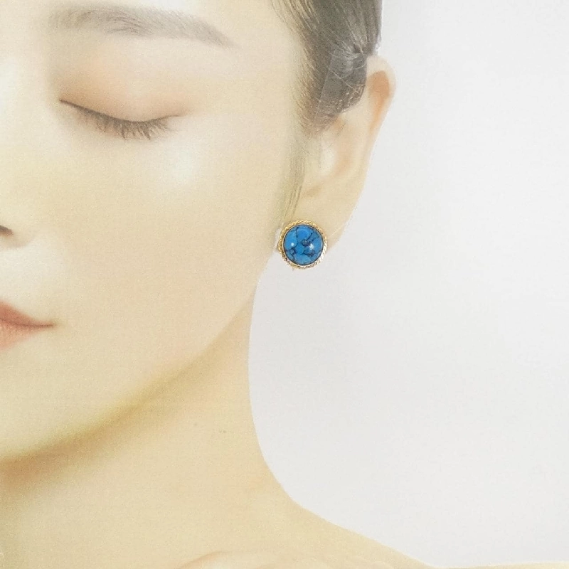 K18YG Turquoise Bông tai - Hàng hiệu Chính hãng 873176