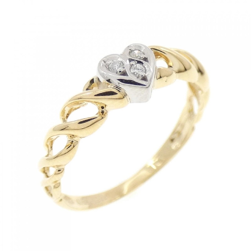Nhẫn kim cương hình trái tim K18YG/PT900 0.02CT 667866