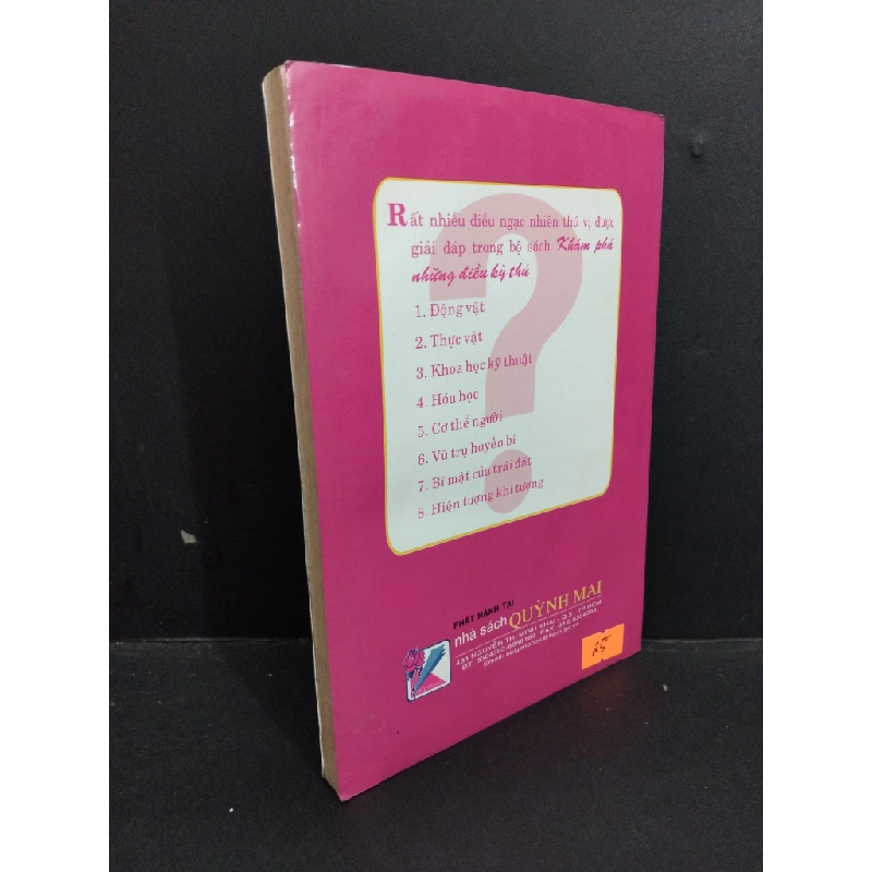 Khám phá những điều kỳ thú Động vật mới 80% bẩn bìa, ố vàng 2003 HCM2811 Saigonbook KHOA HỌC ĐỜI SỐNG 339380