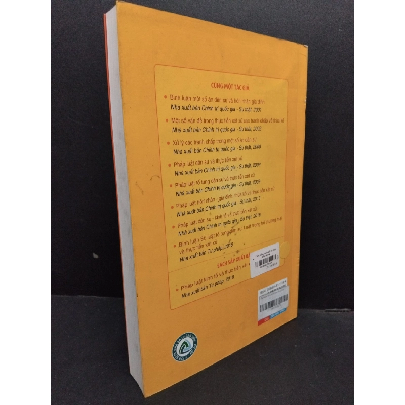 Thời hiệu, thừa kế và thực tiễn xét xử mới 90% bẩn nhẹ 2017 HCM1906 Tưởng Duy Lượng SÁCH GIÁO TRÌNH, CHUYÊN MÔN 915648