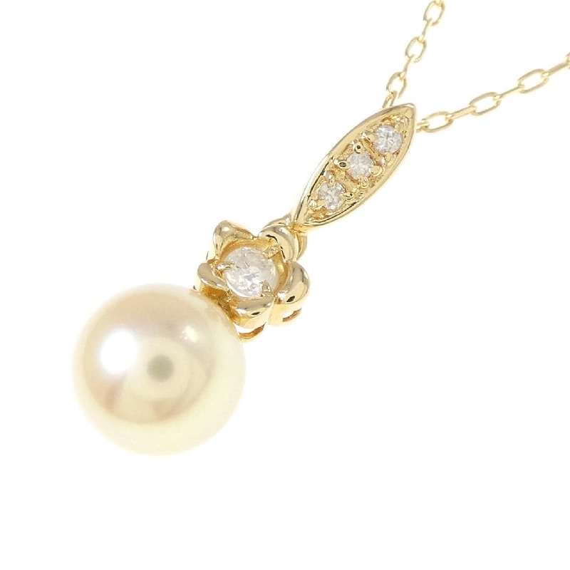 Dây chuyền ngọc trai Akoya hoa K18YG 7.8mm - Hàng hiệu chính hãng 861194