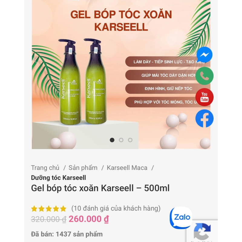 KARSEELL - GEL BÓP TÓC XOĂN 548623