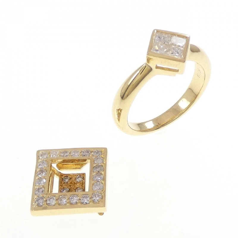 Nhẫn kim cương K18YG 0.50CT 666024