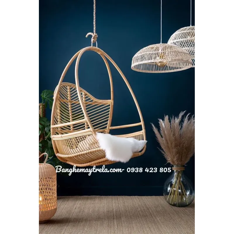 Xích đu treo trần bằng mây tự nhiên 728310