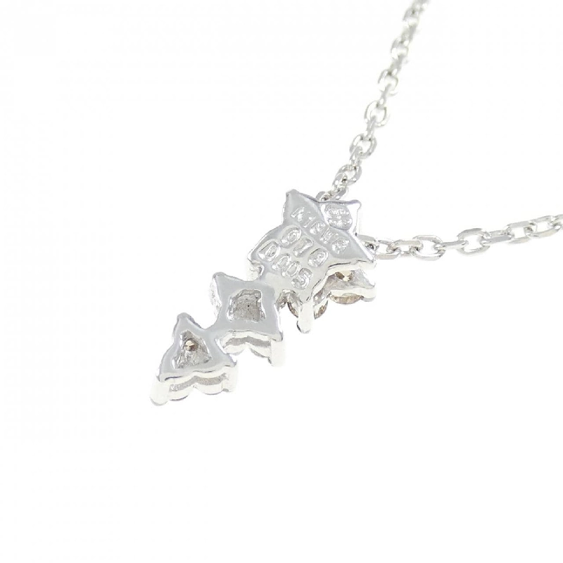 K18WG Hoa Kim Cương Dây Chuyền 0.18CT - Hàng hiệu Chính hãng 863005