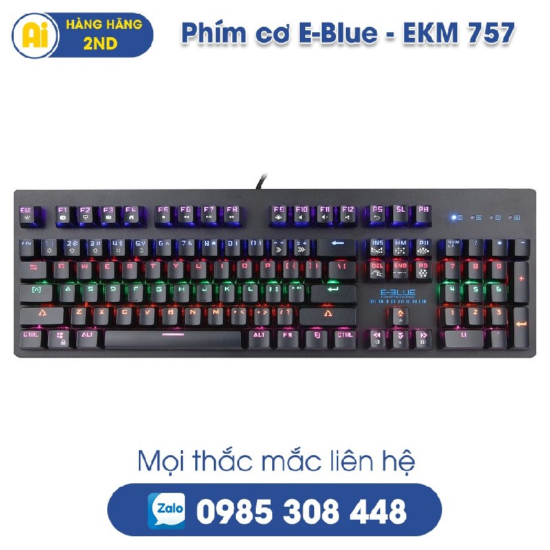 Bàn phím cơ Eblue EKM757 Blue switch / Chính hãng đã qua sử dụng 359